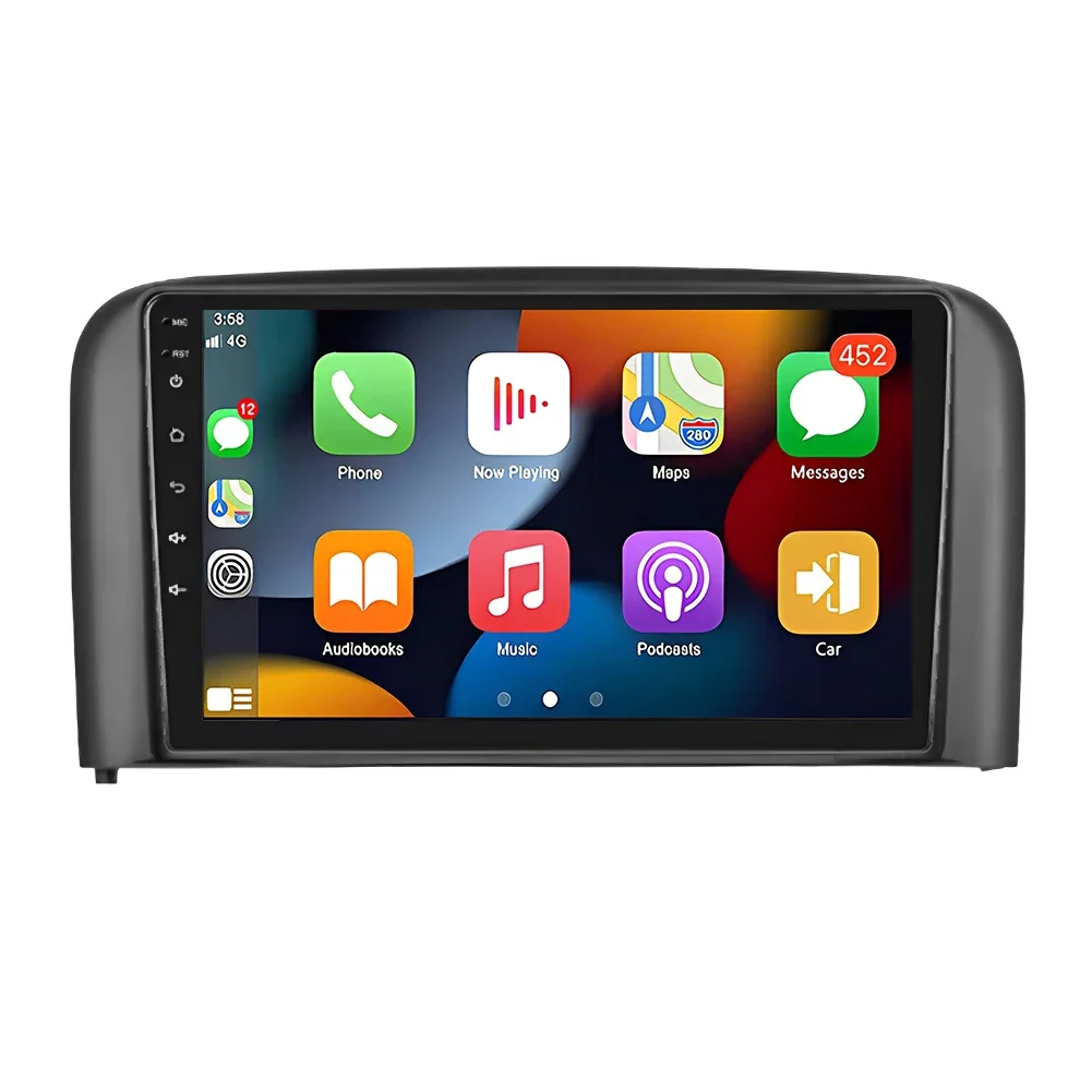4 + 64G WiFi الإصدار 9 بوصة مناسب لـ CarPlay + Android Auto لـ Volvo S80 2004-2008 Android 15 Car Navigation