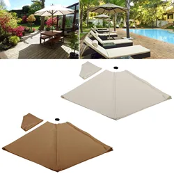 2.7m/3m Outdoor Patio Umbrella Surface Replacement Sunproof Waterproof Top Canopy Polyester For Double Top 8 Ribs Roman Umbrella