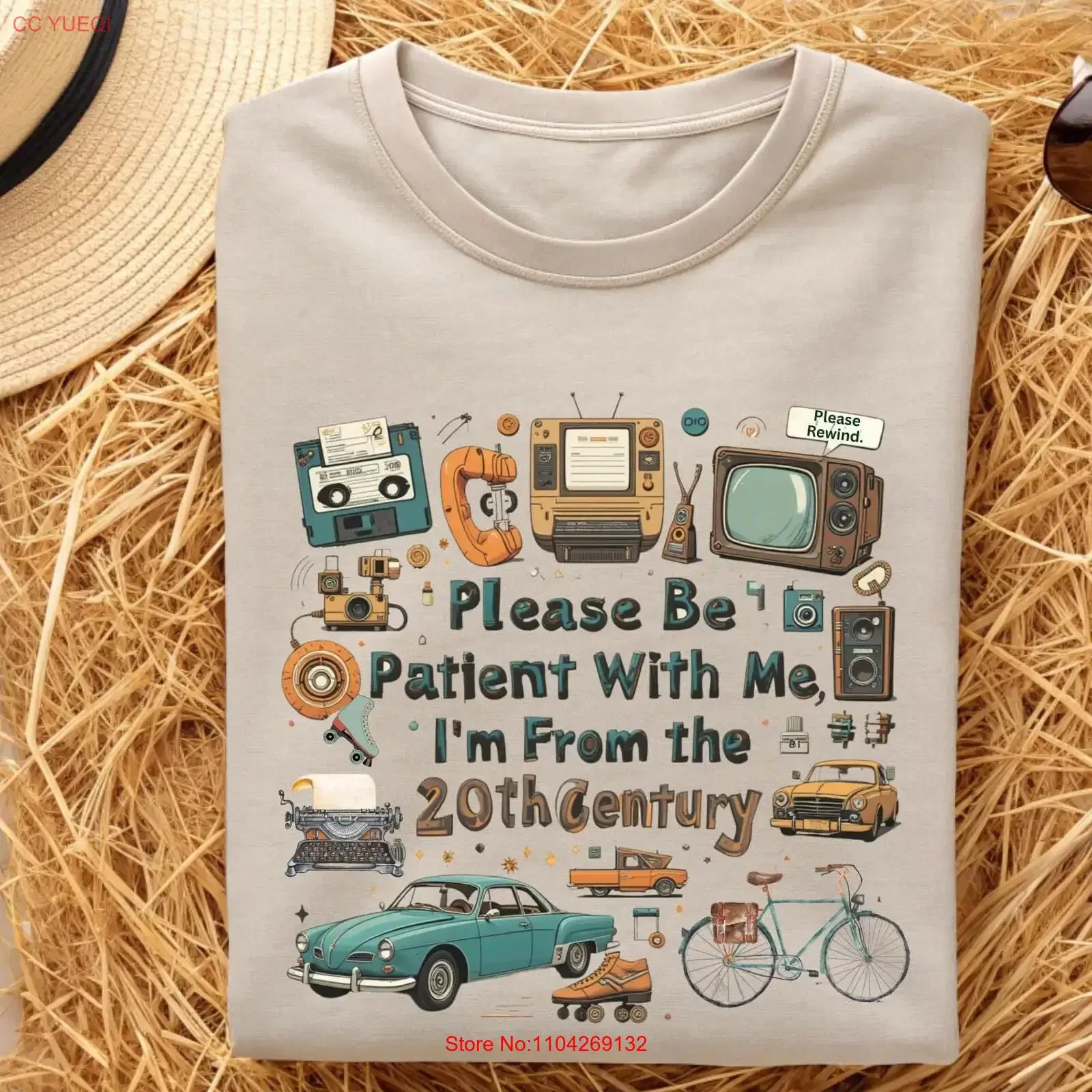 Please Be Patient With Me I m From the 20th Century T Shirt Vintage Tech Retro Transportation Nostalgic Humor Analog vs Digital