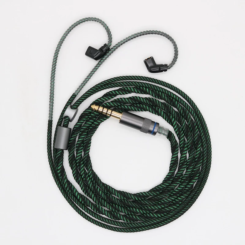 XINHS Cotton Yarn Audio Headphone Upgrade Line 2PIN MMCX QDC4.4 Balanced 3.5 Stereo Suitable for Bravery Aria FH11 Crinacle ZERO