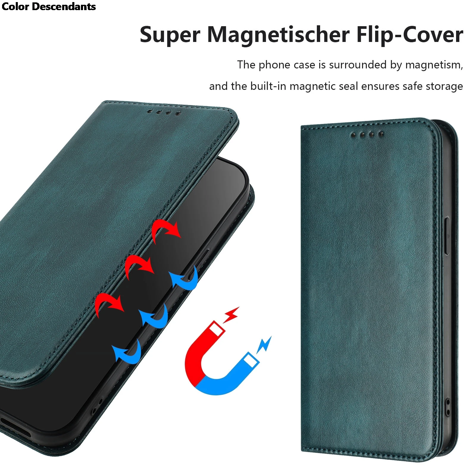 حافظة جلدية بحامل بطاقات مغناطيسية للأعمال لهاتف موتورولا إيدج 50S 50 Pro 50 Ultra Moto edge 50 Neo 50 Fusion 5G #3