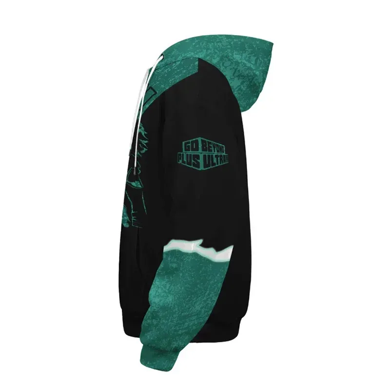 CyAnime Midoriya Izuku disfraz de Cosplay Sudadera con capucha 3D impreso Deku One For All My Hero Academia disfraz ropa deportiva poliéster fino