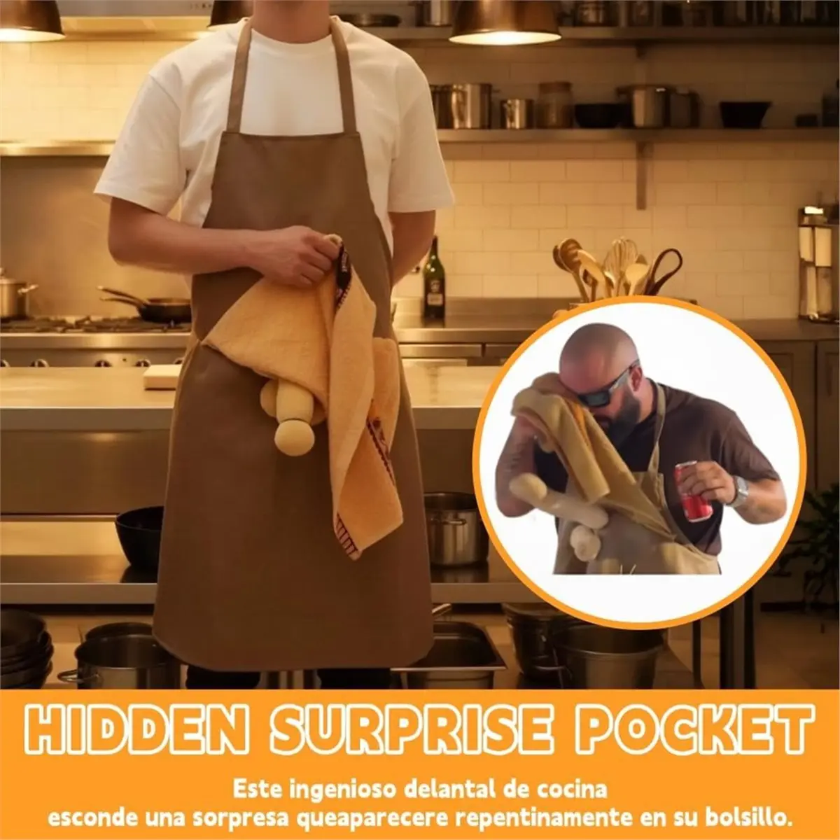 2026 New Chef'S Prank Apron, Prank Aprons for Men, the Ultimate Gag Gift Apron (2pcs) Funny Gift