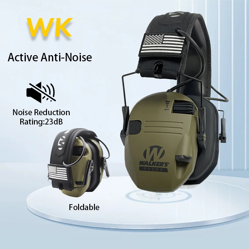 

Tactical Headset Hearing Ear Protection 23dB Electronic Earmuffs Shooting Ear Protectors Hunting Noise Reduction Soundproof