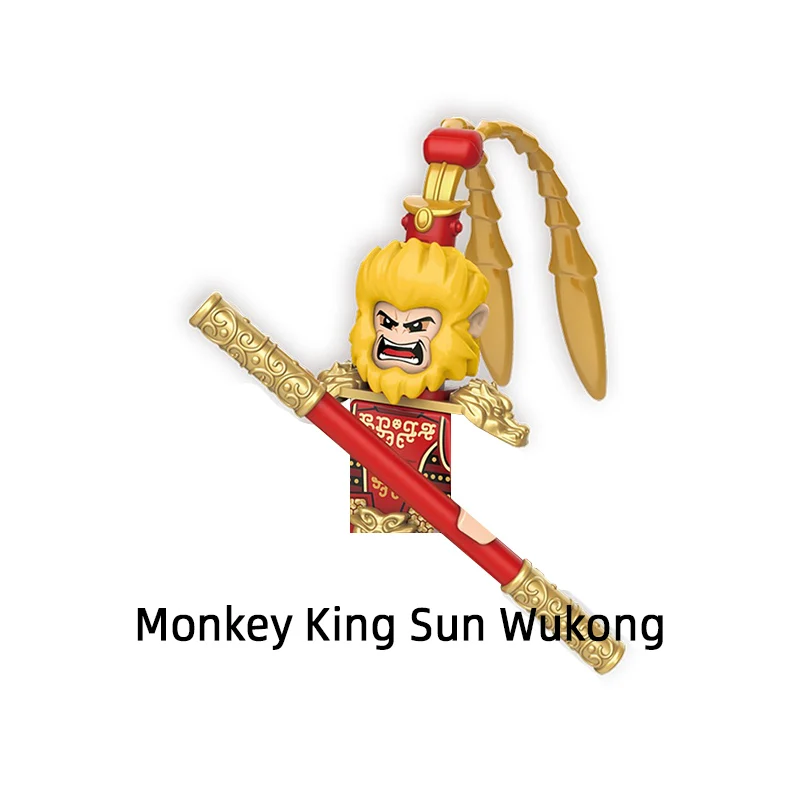 The Journey West Sun Wukong Pigsy Sandy Tang Monk Red Boy Bull Demon King Model Blocks MOC Bricks Set Gifts Toys 30301-30306