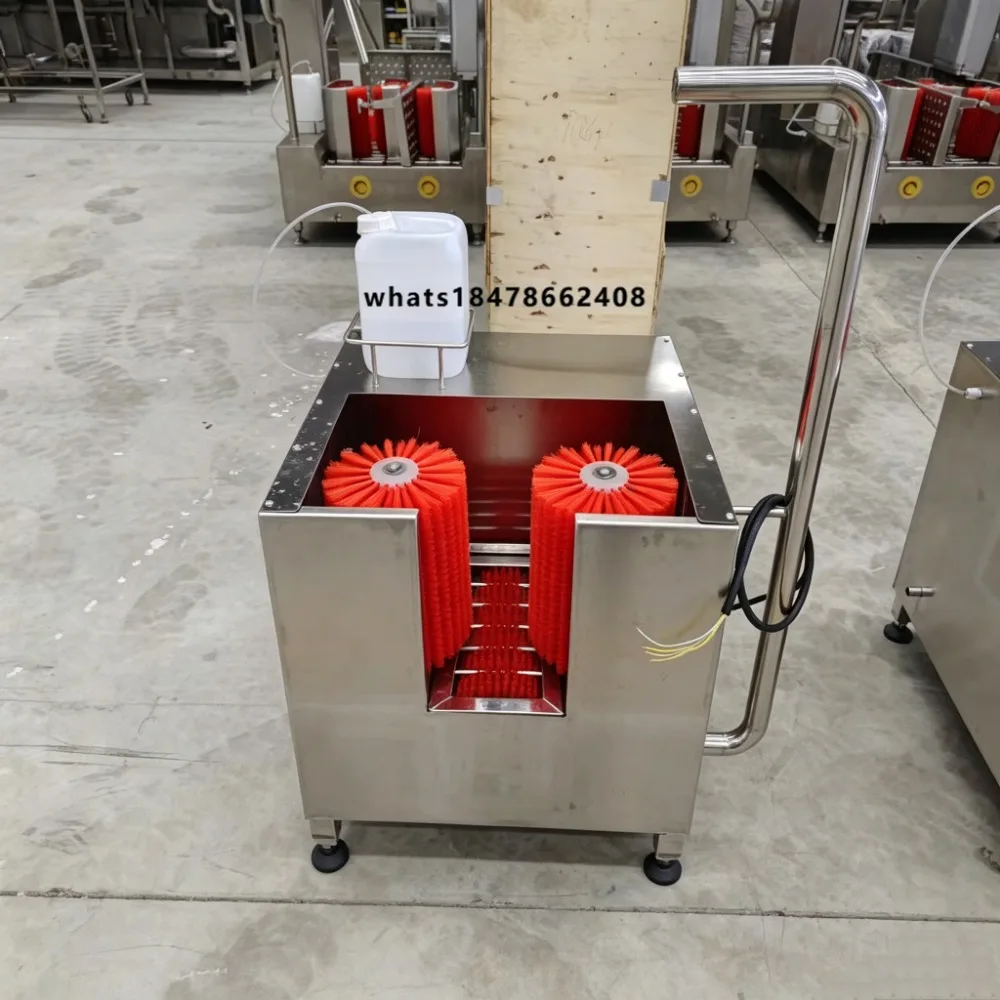 ZHONGNUO 304 Stainless Steel Fully Automatic Washer Extractor Boot Shoe Upper Cleaning Sanitizing Station Equipment