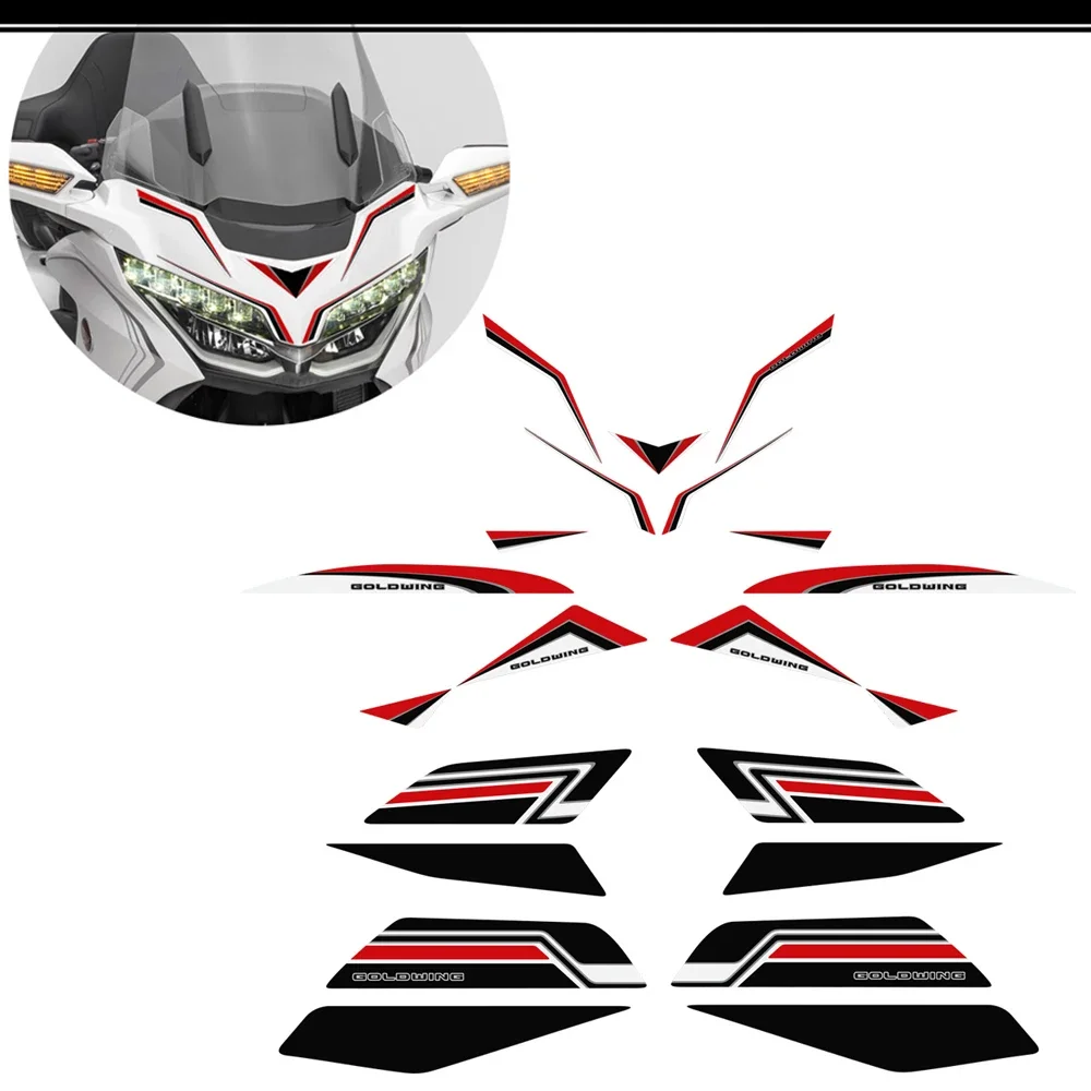 

Tank Pad Decal Stickers For HONDA Goldwing GL1800 GL 1800 Luggage Trunk Tour Protector Tail Top Side Emblem Logo 2018 2019 2020