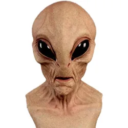 Halloween Costume Alien Mask, Full Head Latex Halloween Scary Mask, Realistic Creepy Halloween Masks for Adults