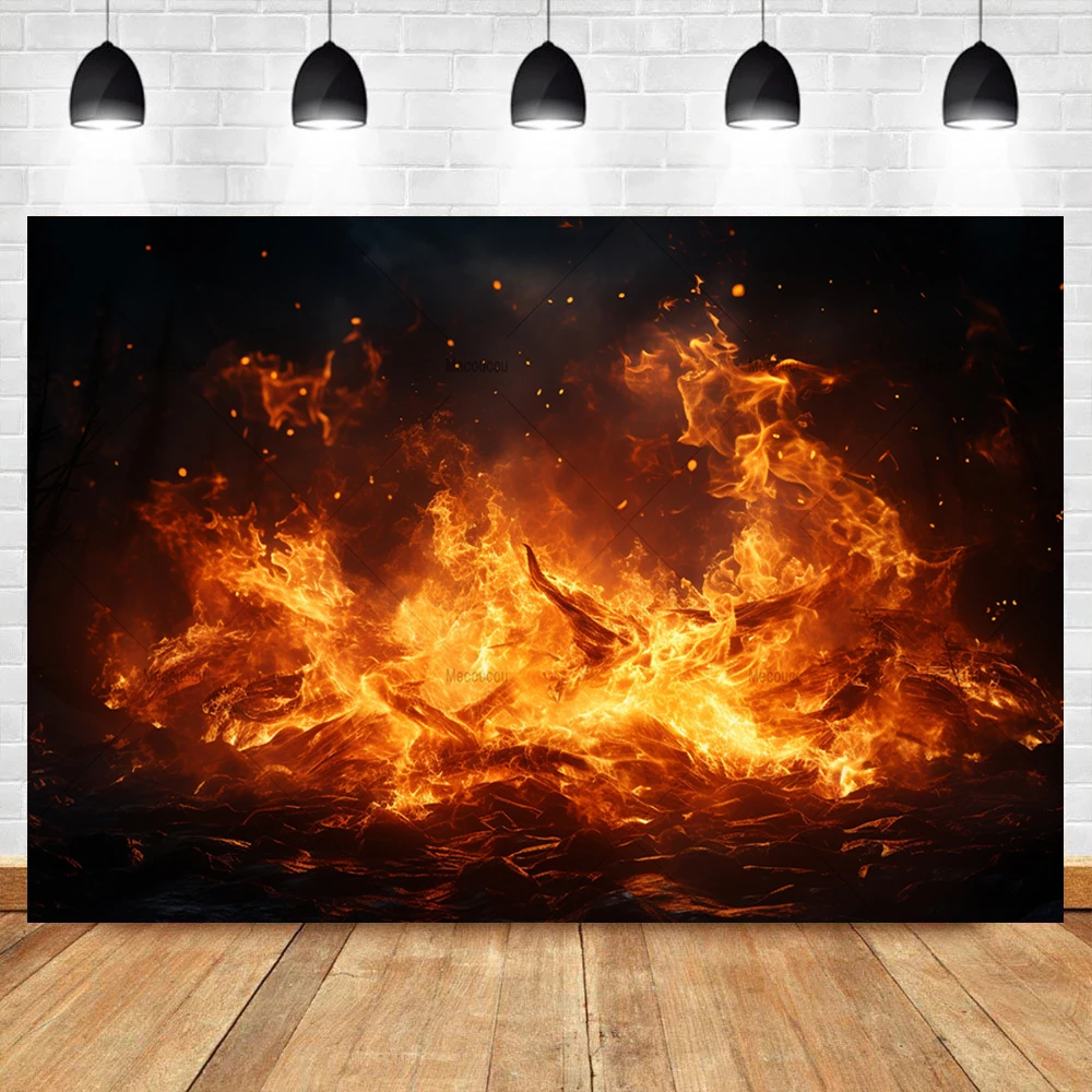 Christmas Bonfire Party Warm Flames Aldults Kids Baby Family Party Banner Backdrop Custom Kid Room Photo Poster Decor Background