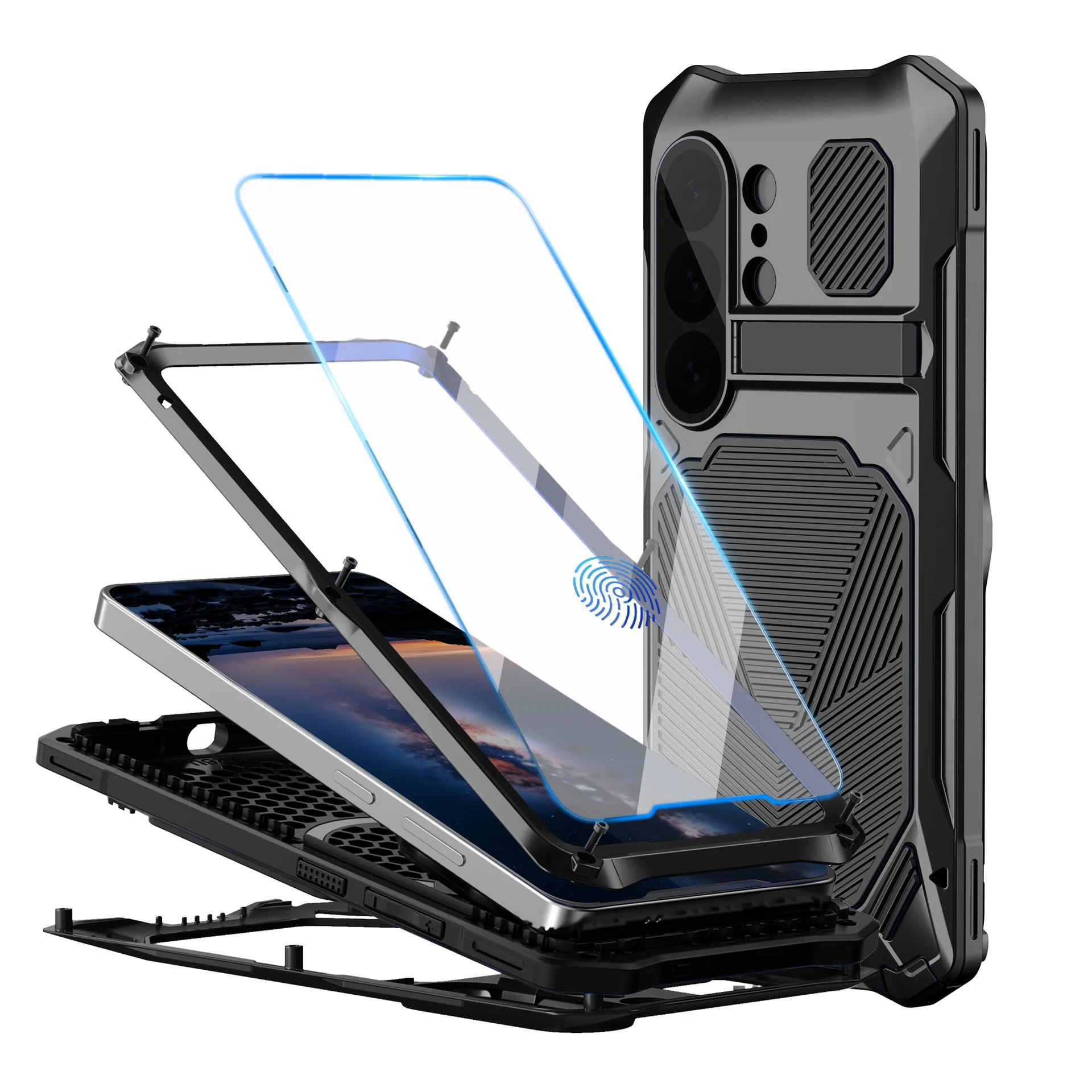 Anti-drop Magnetic Case For Samsung Galaxy S26 Ultra Wireless Charger Military Protection Level Metal Cover Cases For S26Ultra