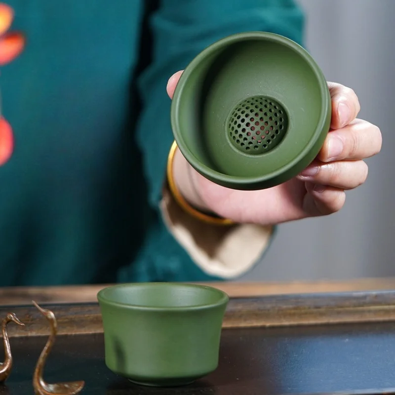 Handmade Purple Clay Tea Strainer Raw Ore Clay Fine Mesh Tea Filter Premium Utensils For Household Kung Fu Tea Ceremony