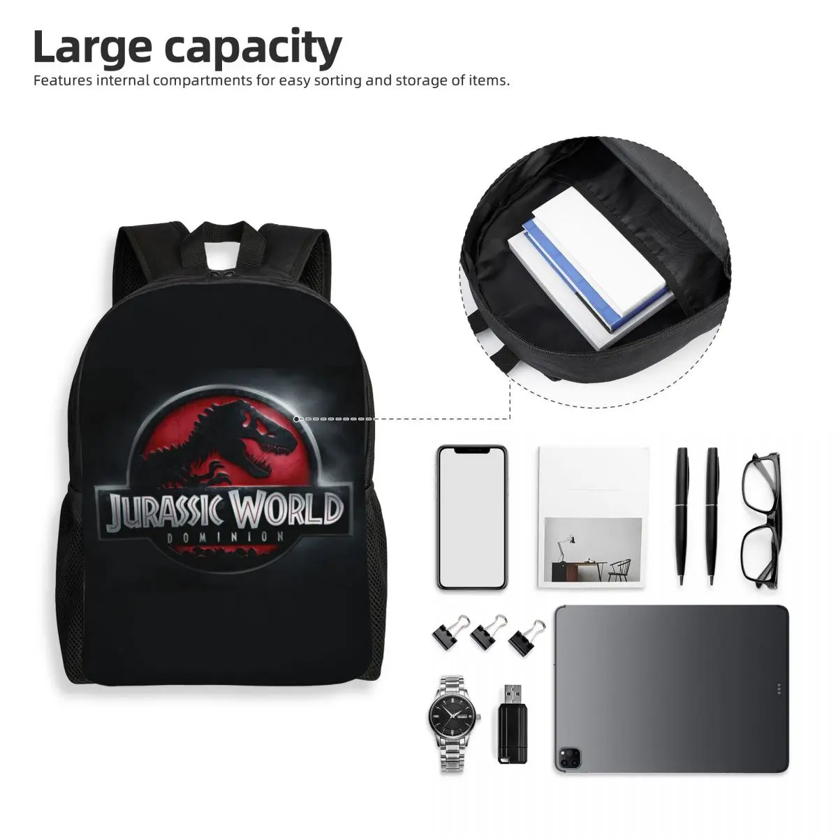 Jurassic Dinosaur Park Travel Backpack Women Men School Computer Bookbag Ancient Animal College Student Daypack Bags