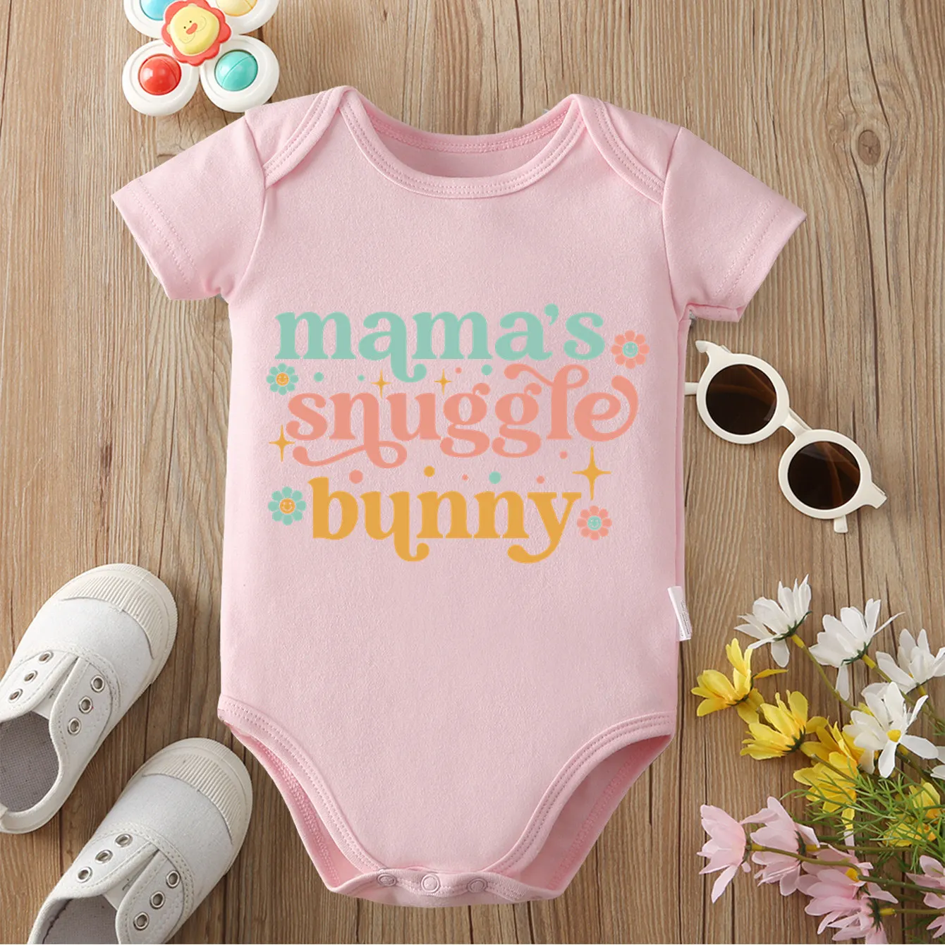 بدلة قطعة واحدة مريحة مطبوعة رائعة من القطن الخالص لحديثي الولادة من عمر 0 إلى 12 شهرًا #1