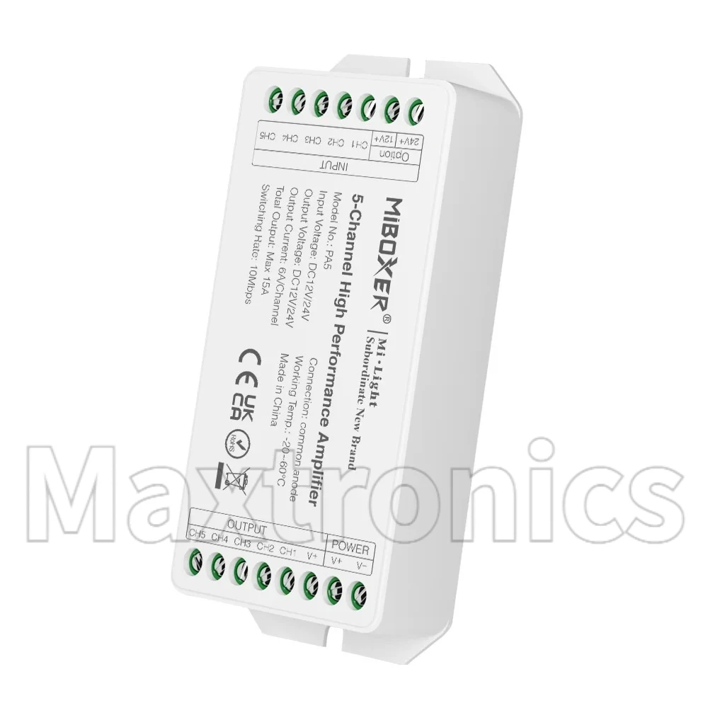 جديد PA1/PA4/PA5 MiBoxer مضخم صوت عالي الأداء 1/4/5-قناة ماكس 15A/25A توافق قوي لشريط LED ضوء DC12/DC24V