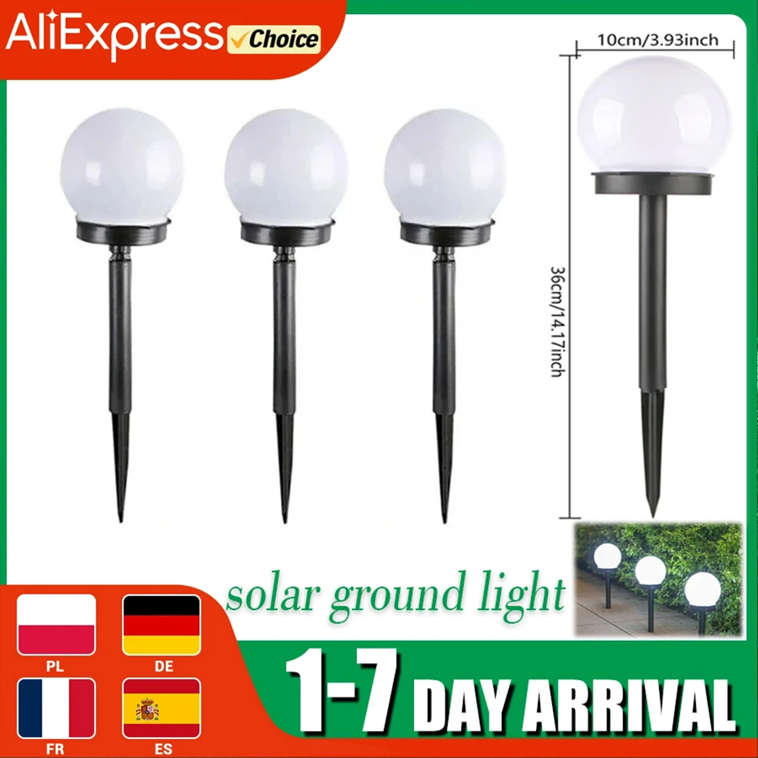 

1/3/6/9Pack Solar Garden Round Ball Bulb Light LED Outdoor Waterproof Landscape Villa Lawn Light Ground Lamp Garden Decorative