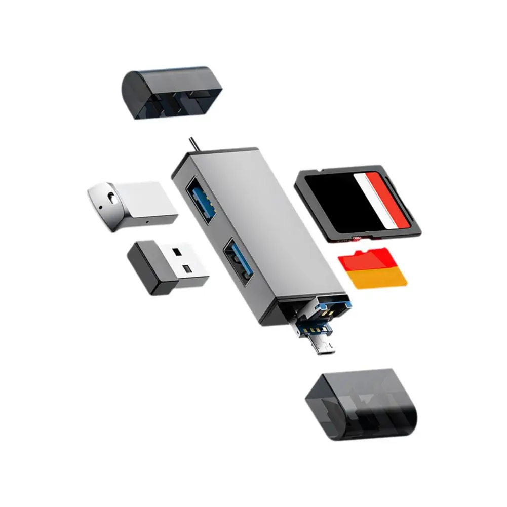 7 In 1 USB 3.0 Multi-Function Card Reader Otg2.0 High Type Computer Flash Drive USB Converter Phone Speed C And Accessories K8A1