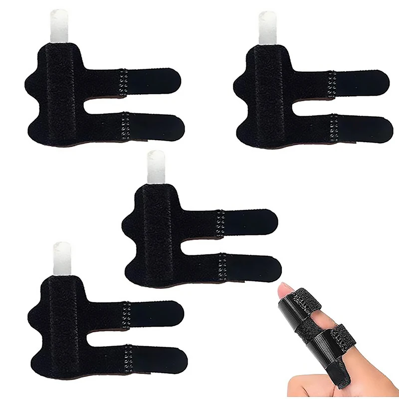 4Pcs Trigger Finger Splint Index Finger Knuckle Immobilization Broken Finger Protector Fingers Straightening Pain Relief