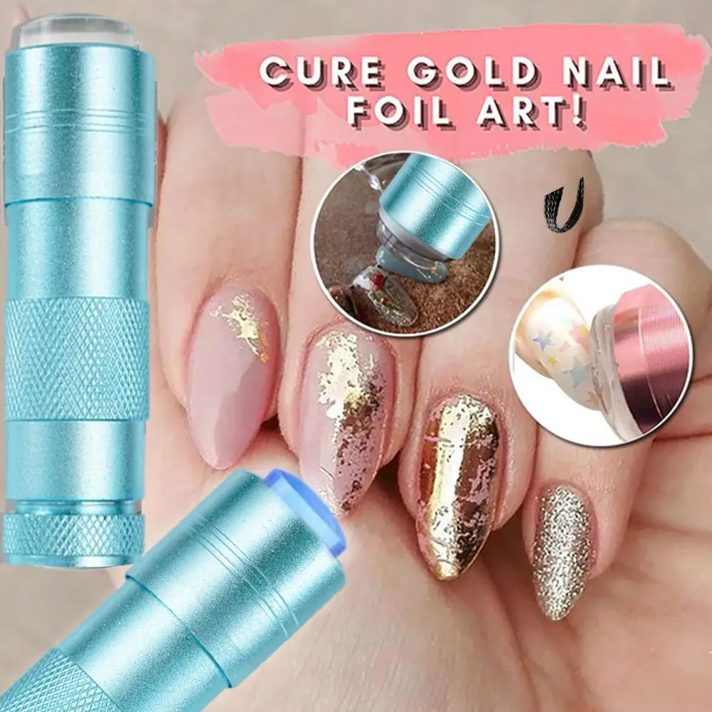 Handheld Nail Art Drooglamp Met Jelly Siliconen Stamper Gel Nagellak Sneldrogende Siliconen Drukken LED UV-lamp voor manicure