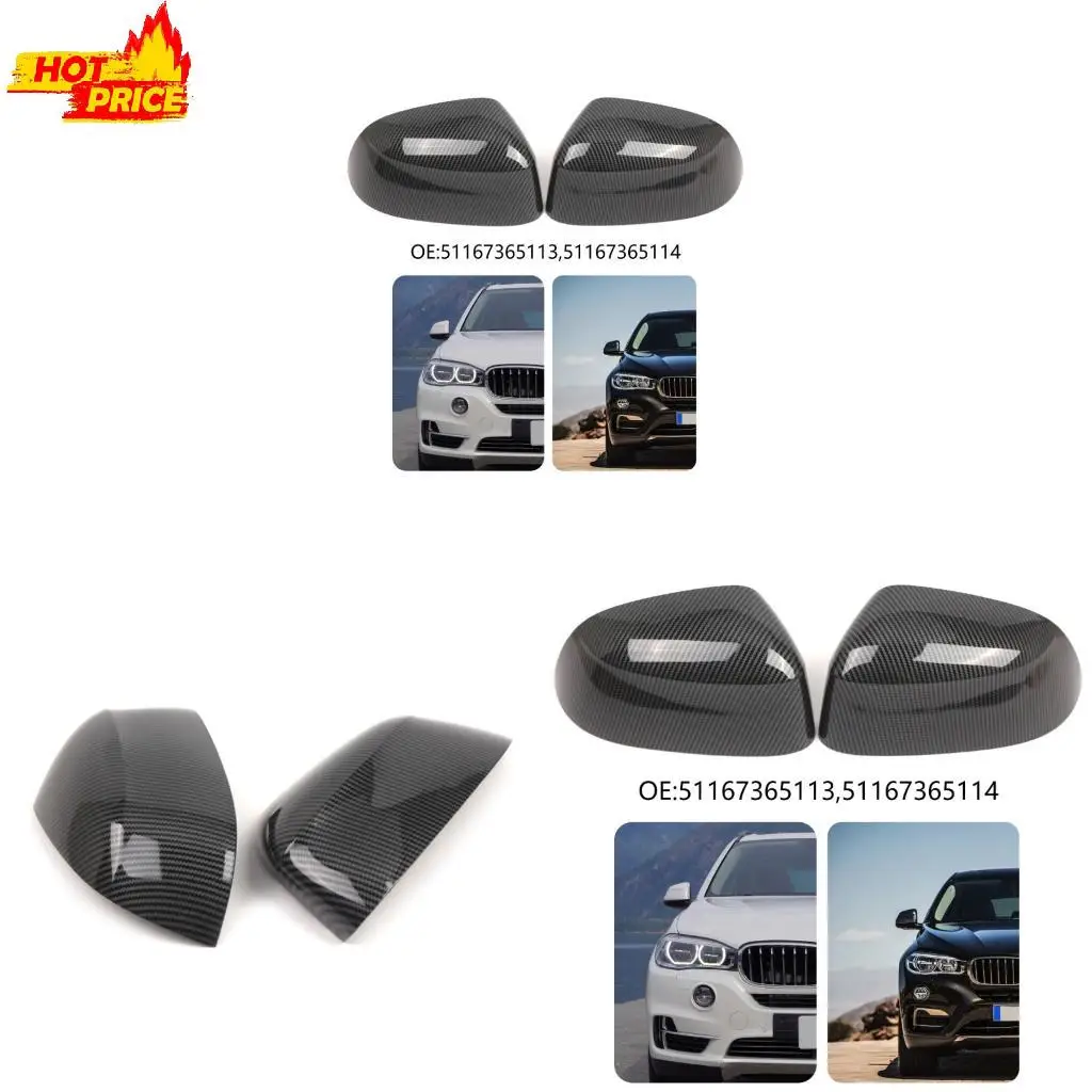

Replacement Rear View Mirror Cover 51167365113 51167365114 Front Door Rearview Wing Mirror Cover Caps for F25 F26