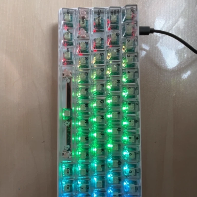 

Transparent Keycaps Red/Blue/Black Colors Compatible With 61/68/75/87/980 Mechanical Keyboards PC Material OEM Profile Custom