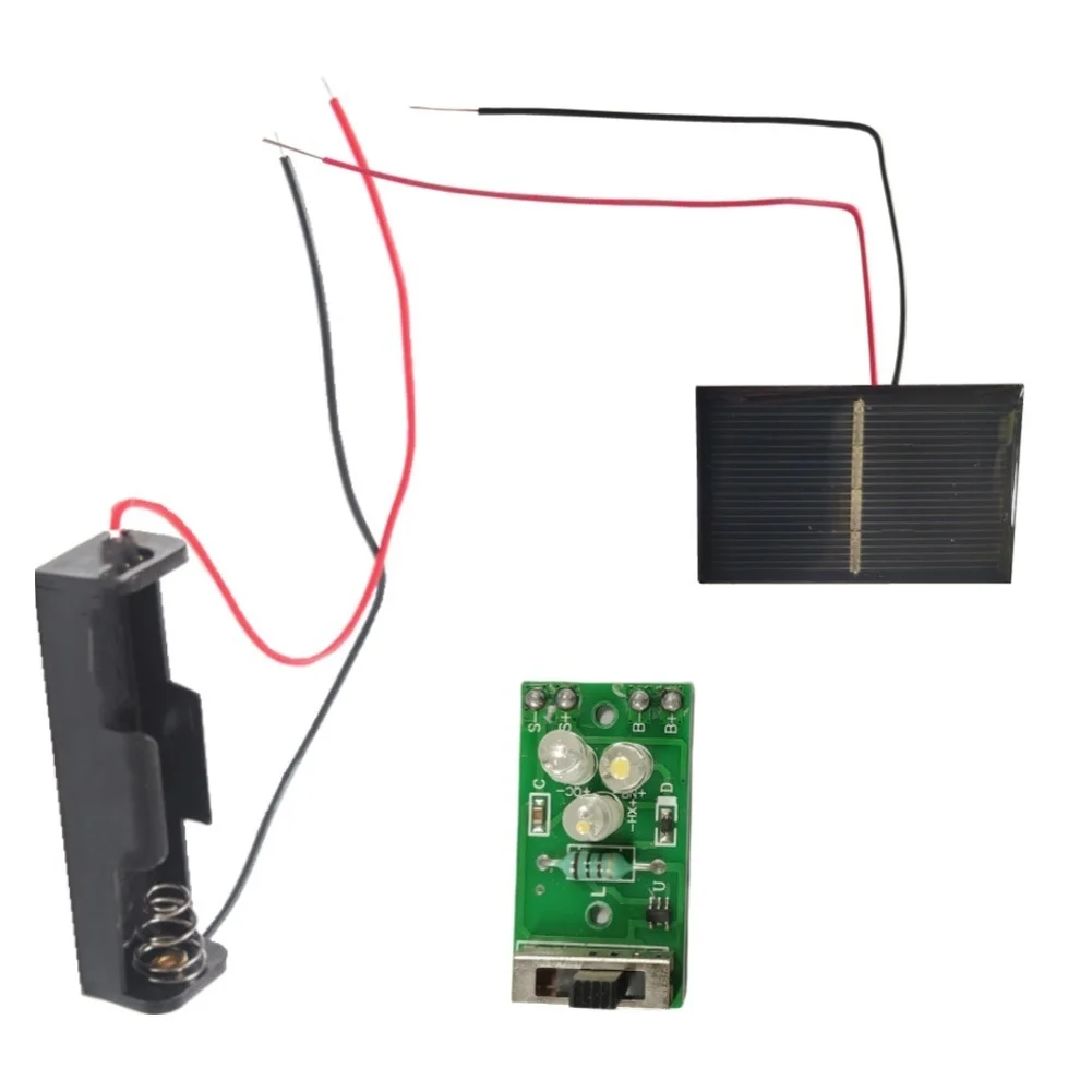 1.2V Solar Light Board PCB DIY Kit For Jar Lawn Lamp Garden Landscape For Lighting With 3 LEDs And For Toggle Switch