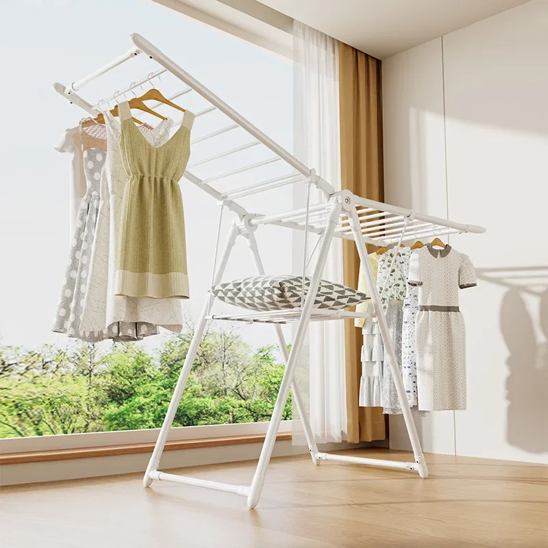 Foreign trade drying rack floor-to-ceiling folding indoor balcony quilt drying artifact bedroom cooling drying rack household