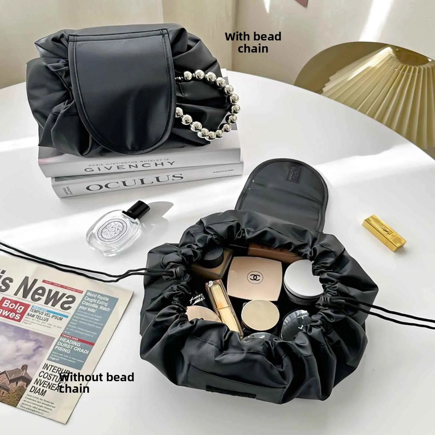 

Высококачественная большая косметичка Capaci, портативная дорожная женская маленькая косметичка, сумка для хранения на шнурке, роскошный органайзер