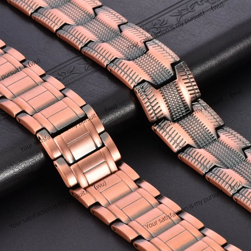 Three rows of magnets, red copper bracelet, fashionable and simple men's shield, negative ion energy bracelet, hand jewelry.