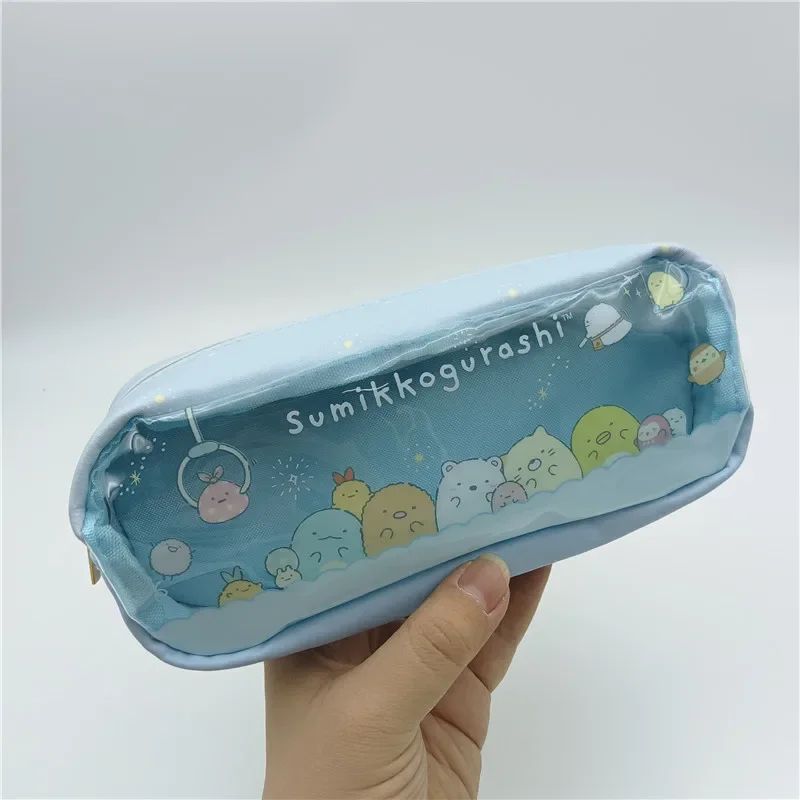 Cute Sumikkogurashi Pencil Case Pouch Clear Transparent Kawaii Pencil Cases for Kids Girls School Stationery Anime Pen Bag