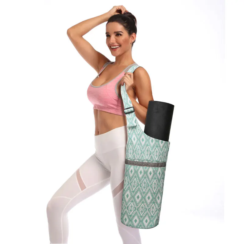 Fashion Ethnic Style Yoga Bag Leisure Sports Bag Yoga Mat Storage Carrier Fitness Supplies