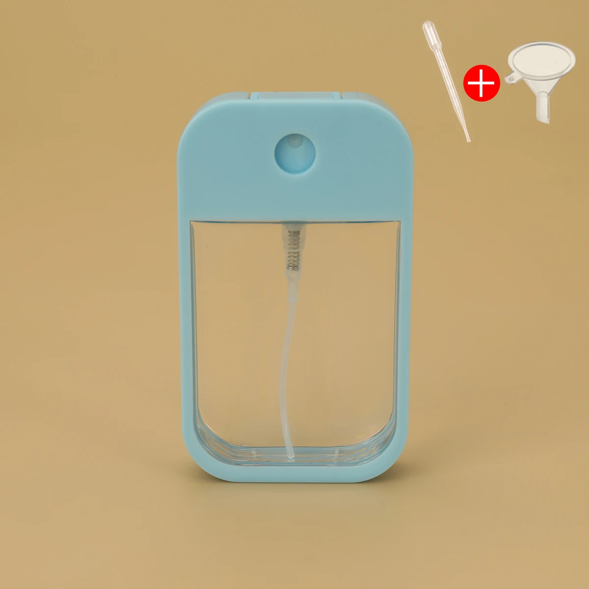 Garrafa Plástica de Água Mist Spray, Garrafa Spray para Desinfetante para as Mãos, Pulverizador Oral Spray, Perfume Card, Rosa Branco e Azul, 45ml