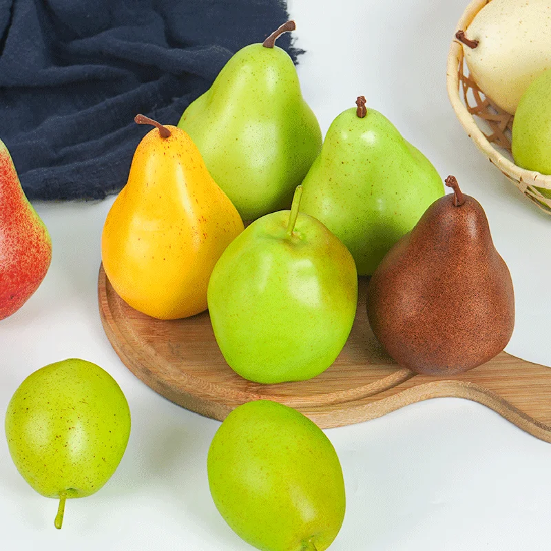 3Pc/Lot Simulated Pear Snow Pear Yali Fragrant Pear Model Simulated Fake Fruit Display Cabinet Decoration Photography Props