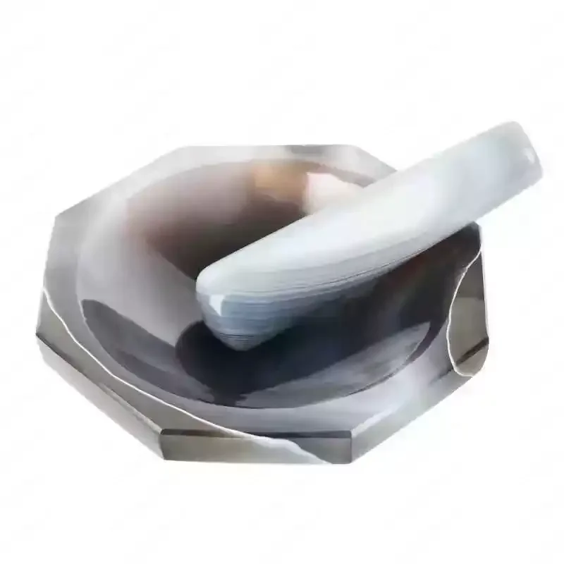 

Natural Agate Mortar and Pestle Set - Laboratory Ball Mill Grinding Jar, Inner Diameter