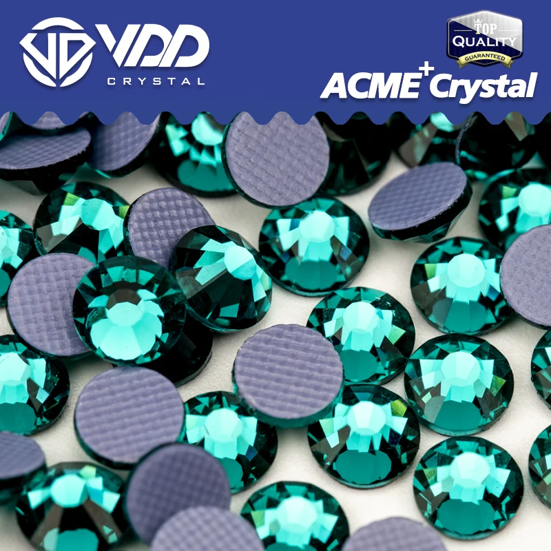 VDD 026 Blue Zircon ACME+Series Top Quality Glass Rhinestones Crystal Hot-Fix Flatback Strass Glitter Stones Fabric Clothes