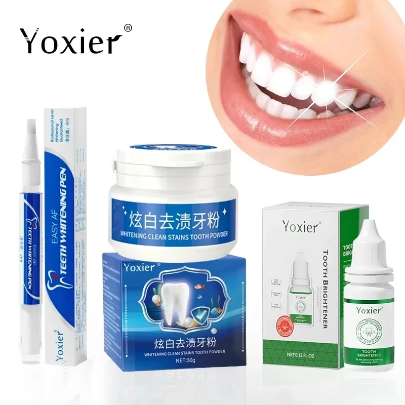 

Teeth Whitening Kit Remove Plaque Stains Bleaching Teeth Fresh Breath Against Dental Caries Oral Hygiene Tooth Cleaning Tools