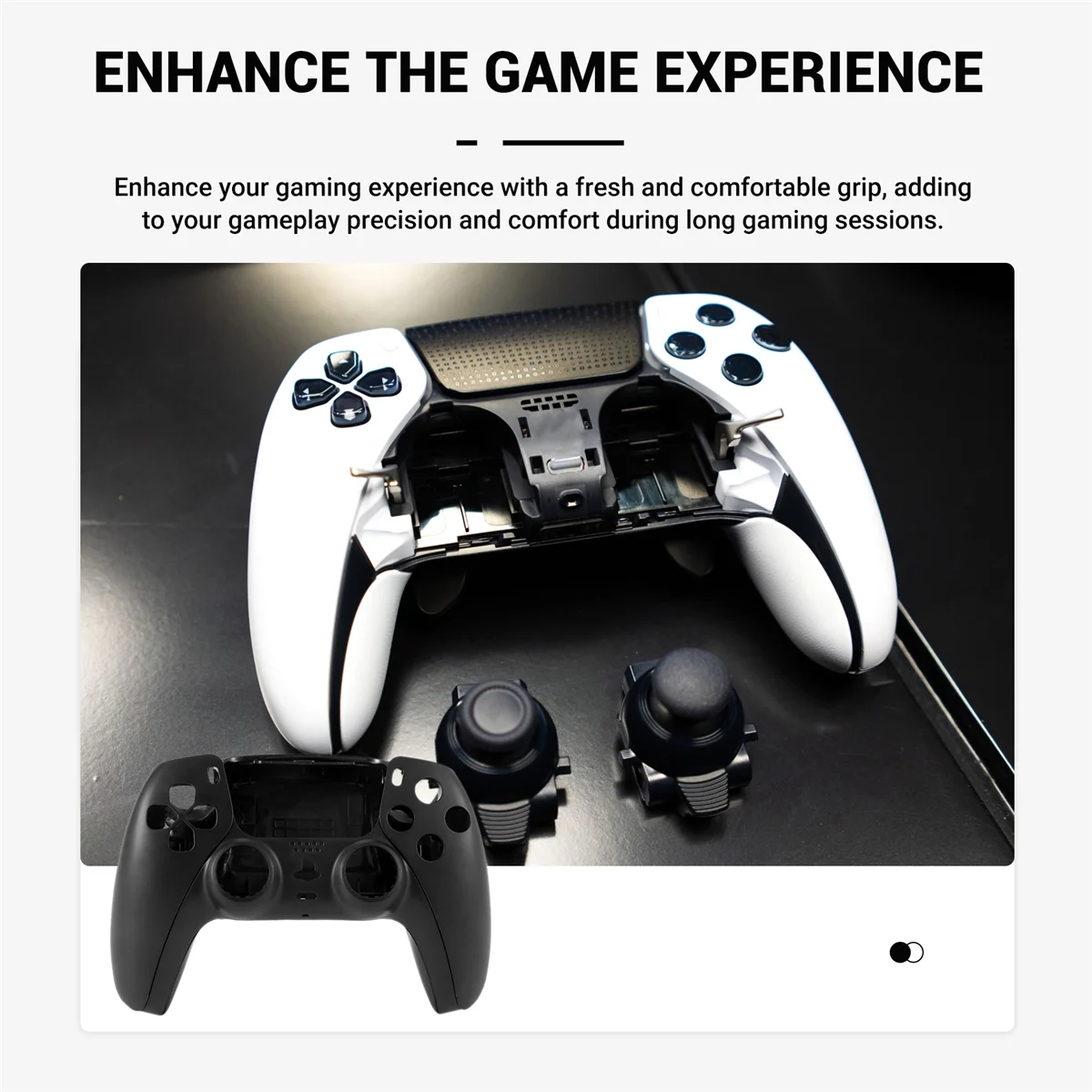 جزء إصلاح XFDZ لوحدة التحكم PS5 BDM-010 غطاء غطاء وحدة التحكم في الألعاب مع أزرار سوداء