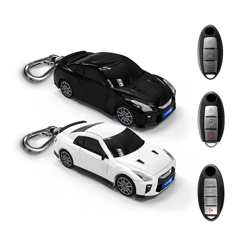 ฝาครอบกุญแจสําหรับ Nissan GTR ฝาครอบกุญแจรถ Key ป้องกันกรณีสร้างสรรค์ส่วนบุคคลของขวัญรถ Key Pack อุปกรณ์เสริมหัวเข็มขัด