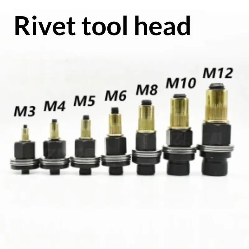 Hand Rivet Nut Head Set Rivet Nut Tool Manual Riveter Rivnut Tool Accessory For Nuts M3 M4 M5 M6 M8 Simple Install