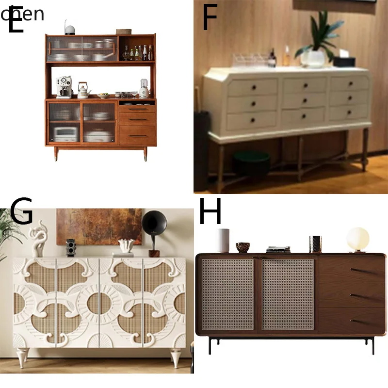 HT Roman Solid Wood Entryway Side Cabinet Vintage Dining Side Hallway Cabinet Antique Simple Living Room Storage Cabinet
