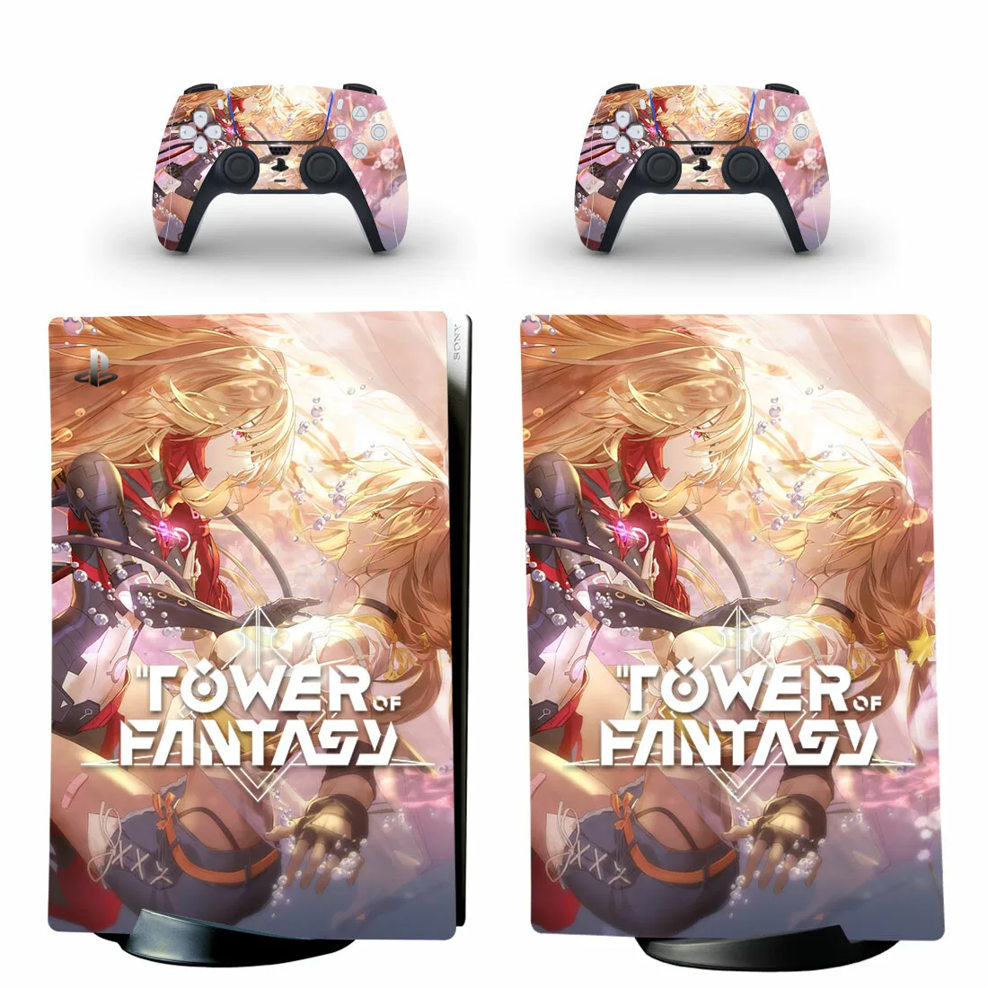 Tower of Fantasy PS5 Digital Skin Sticker Decal Cover for Console and 2 Controllers Vinyl Skins