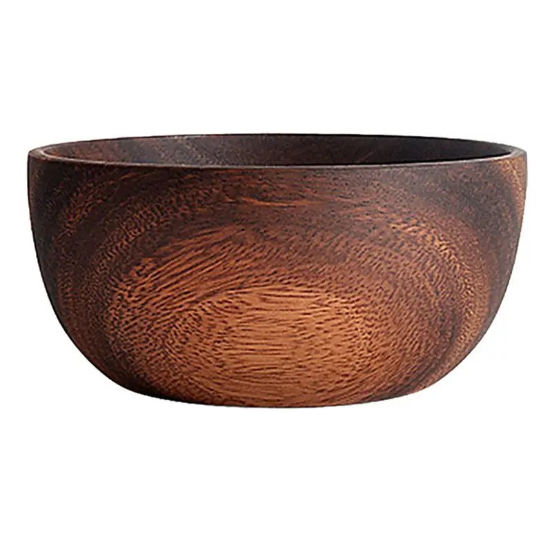 

【FLASH DEAL】2X Acacia Wood For Fruits, Salads And Noodle, Salad Wooden Bowl 5.1X2.4Inch