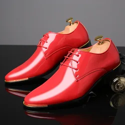 formal shoes men classic Patent leather wedding shoes men office coiffeur moda italiana men dress shoes leather erkek ay 657