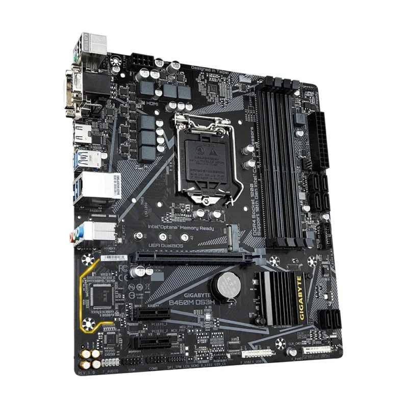 FOR GIGABYTE B460M DS3H Motherboard Intel B460 Socket 1200 DDR4 M.2 mATX DVI-D Core