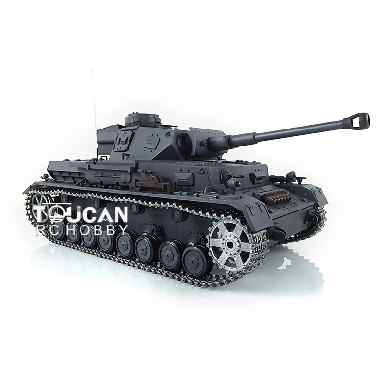 HENG LONG 1/16 Scale Toys 7.0 German Panzer IV F2 RTR RC Tank 3859 Metal Tracks Steel Motor BB Shooting Smoke TH17398