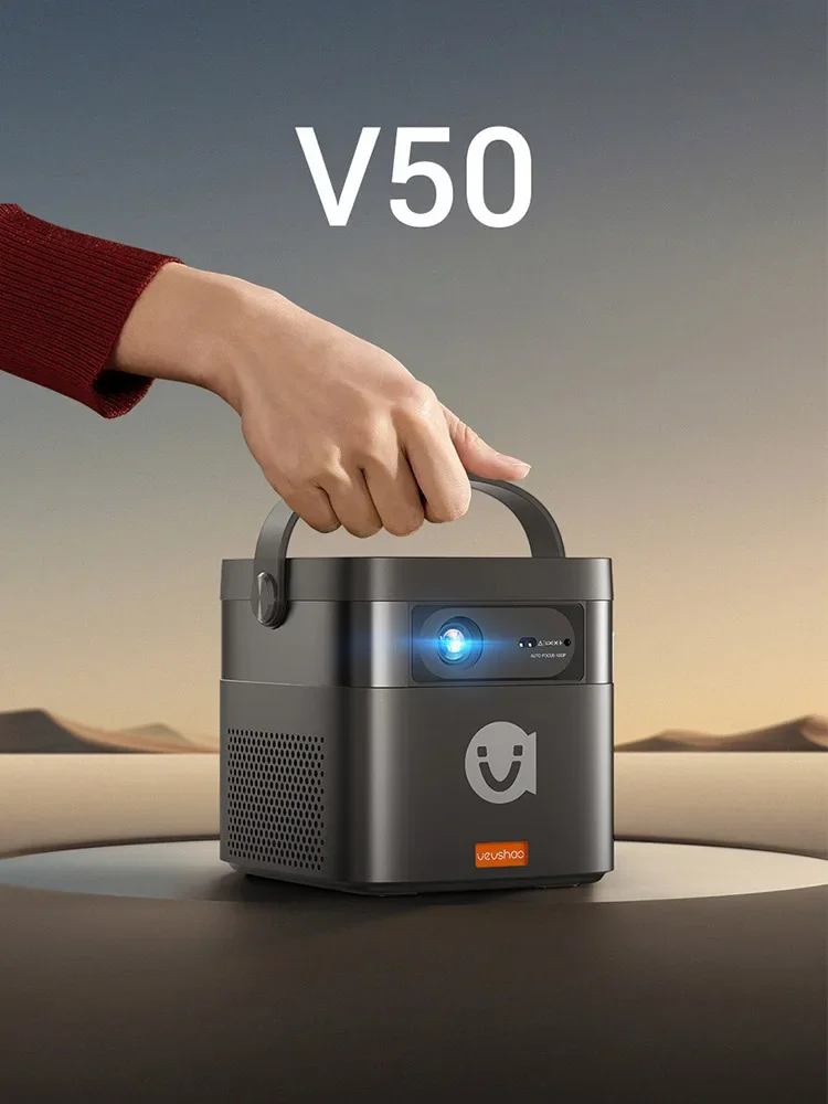 Vevshao V50 3D Portable Mini Projector 4K HD LED WiFi 1080P Movies Video DLP Home Theater Projectors With 15000mAh Battery