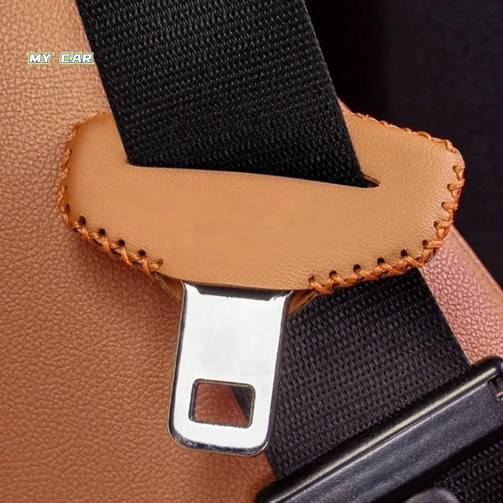 

4 PCS PU Leather Seat Belt Covers Auto Safety Anti-collision Pads Anti-collision Cover Supplies Enhanced Safety