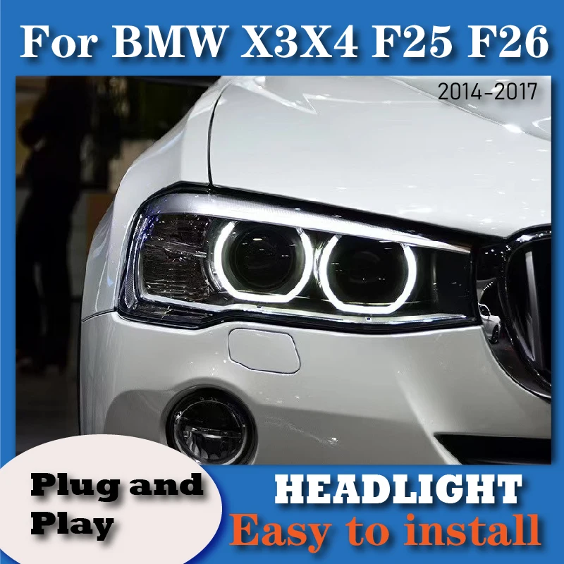 

for BMW X3 Headlight X4 Headlamp Assembly F25 F26 Upgrade Car Front Light 2014-2017 DRL Daytime Running Light Signal