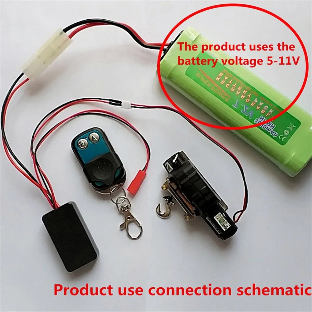 1/10 RC Modellauto Zubehör Metallwinde mit Fernbedienung für RC Crawler Truck Axial SCX10 90046 TRX4 TRX6 Redcat Gen8