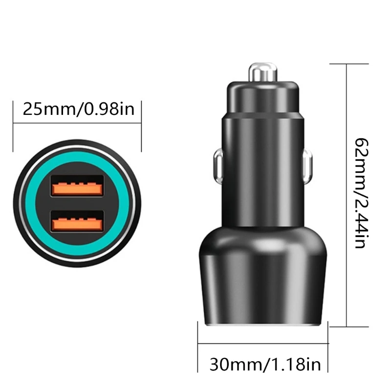 Быстрое автомобильное зарядное устройство USB-разъем прикуривателя 2-портовые адаптеры Автомобильное USB-зарядное устройство