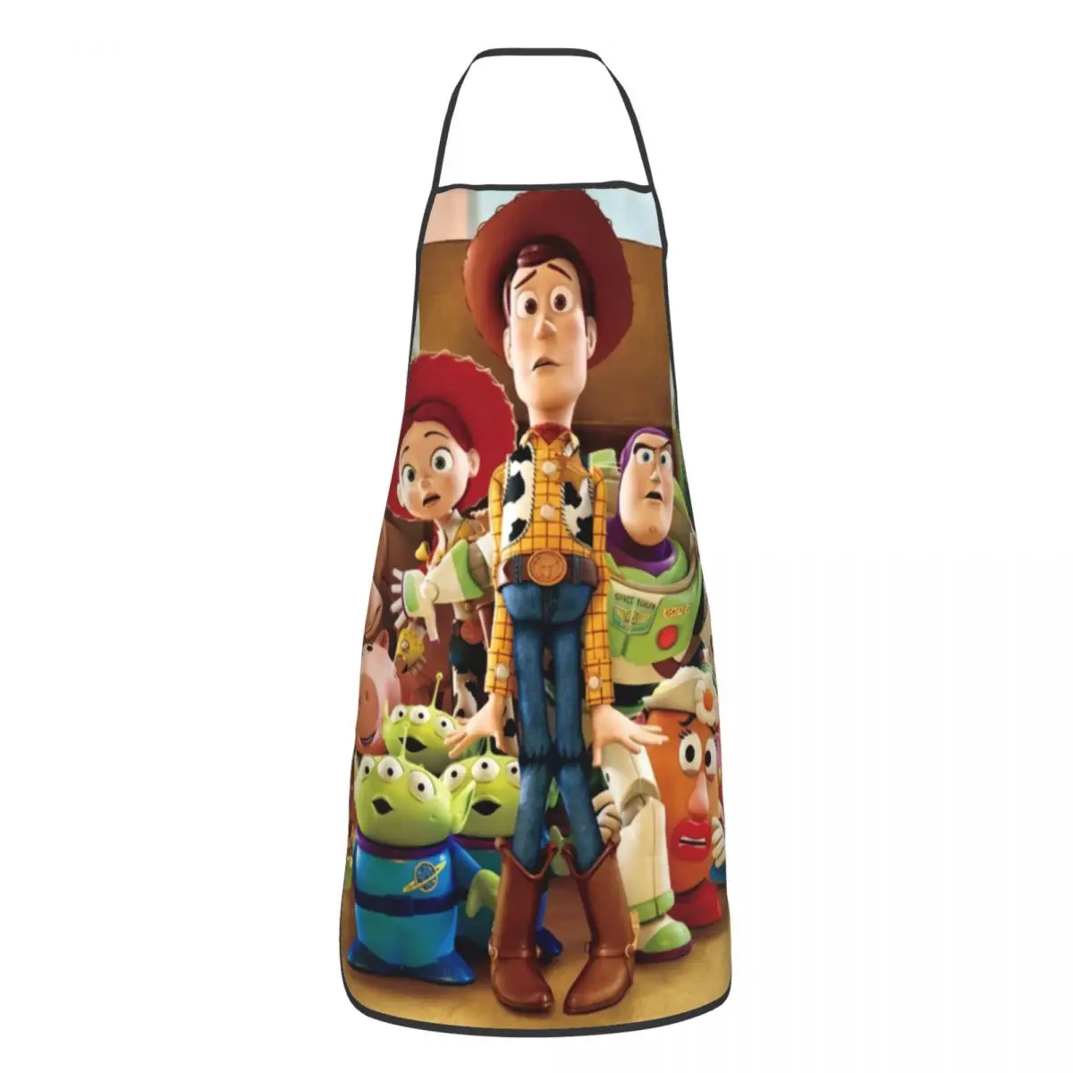 Custom Toy Story Characters Aprons Men Women Cartoon Adult Unisex Kitchen Chef Bib Tablier Cuisine Cooking Baking Gardening